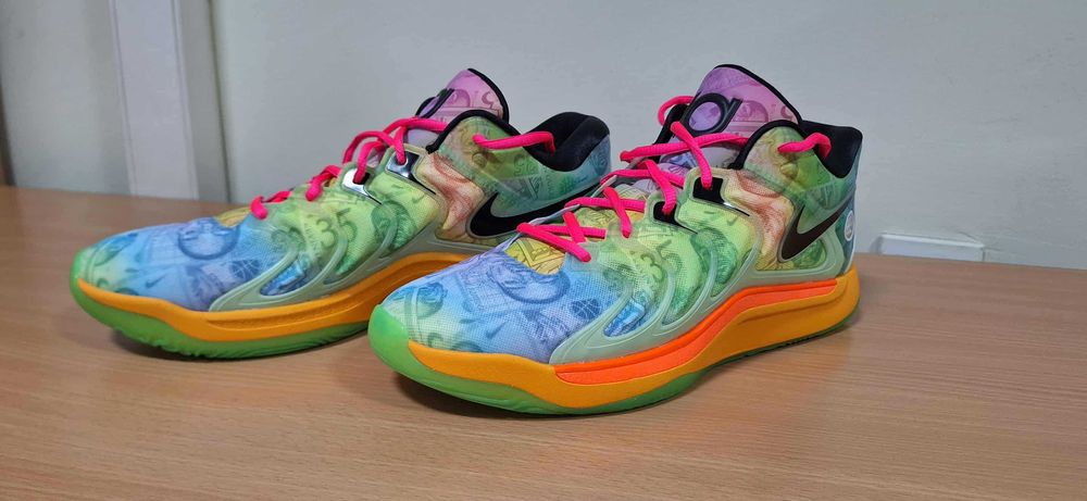 Nike KD 17 Basketball Barely Volt/Hyper Pink/Total Orange/Baltic Blue)