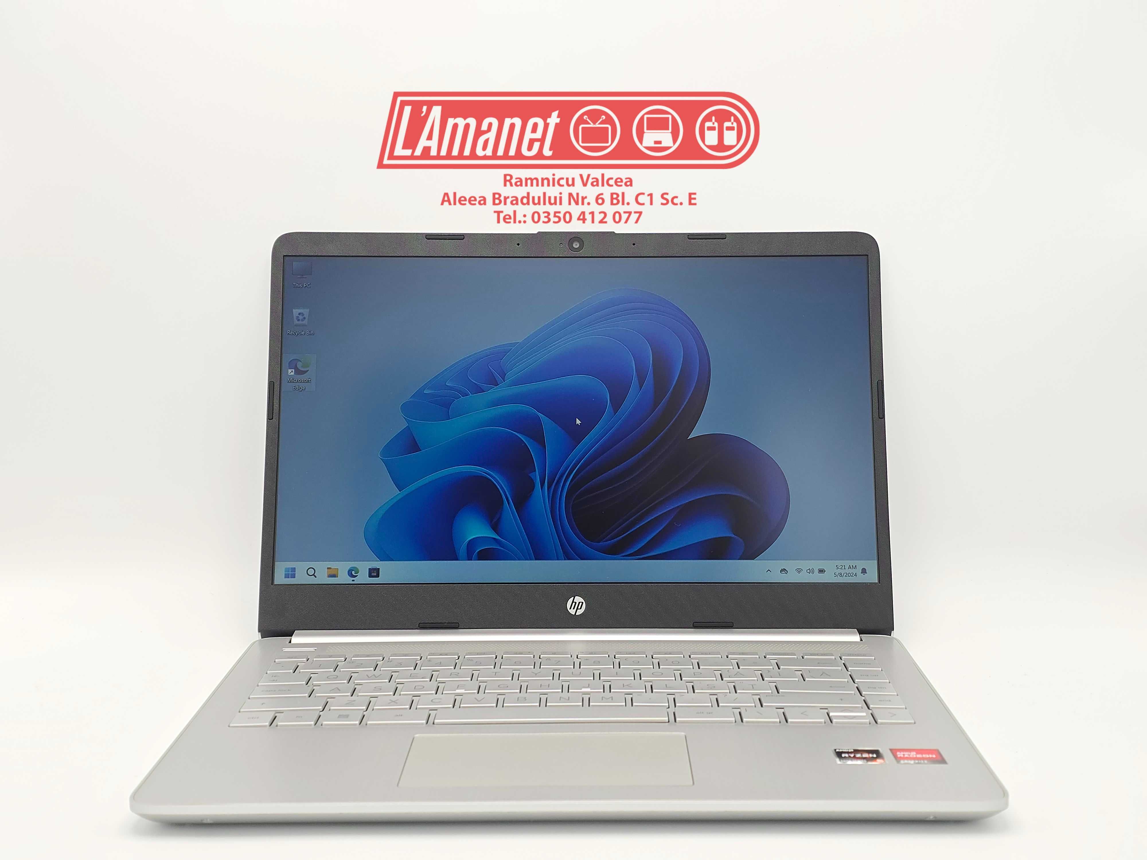 Laptop 14" HP 14s-fq2010nq  SilverAMD Ryzen 5 5625U 8GB RAm 256GB SSD