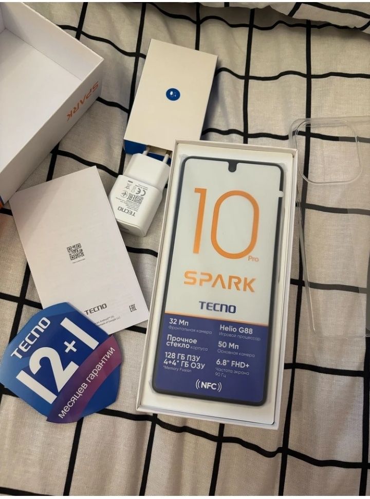 Tecno spark 10 pro 4/128 gb 70000тг