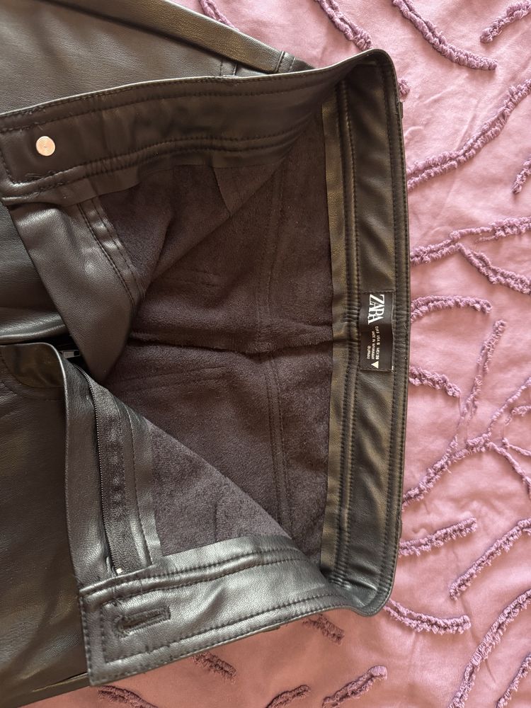 Велурено яке и кожени панталони марка “Zara”,