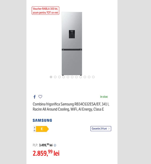 Combina frigorifica Samsung RL34T653DSA