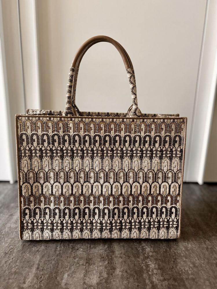 Furla Tote Bag Gold&Green