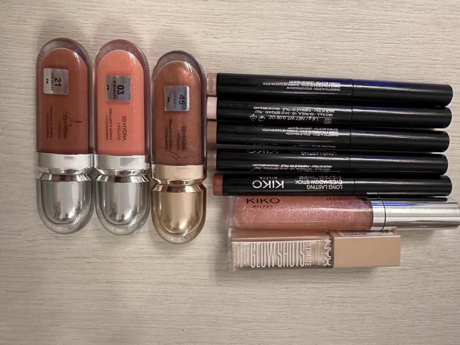 Руж Dasique, NL пудра, Кiko Milano 3d hydra гланц и пудри