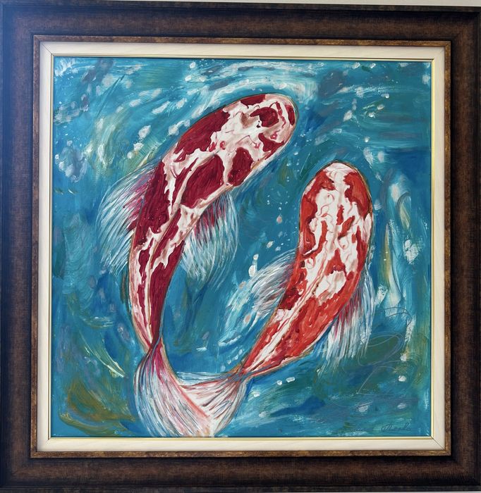 “Любов по залез”, смесена техника