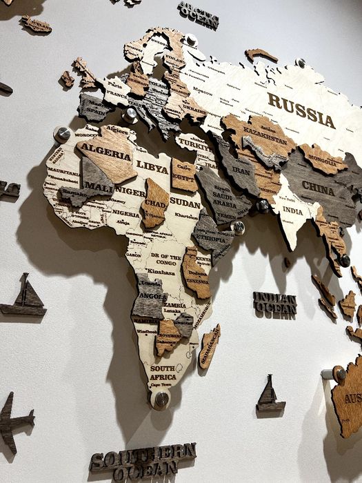 3Д карта мира-Yog’ochli dunyo xaritasi,3d xarita