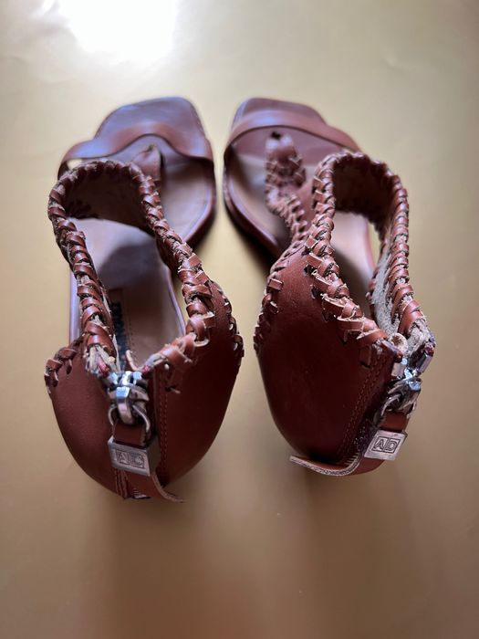 Sandale Adolfo Dominguez maro piele