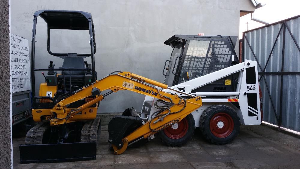 Santuri fundatie sapatura inchiriez Miniexcavator BobCat Excavator