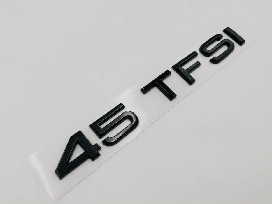 Emblema Audi 45 TFSI spate negru