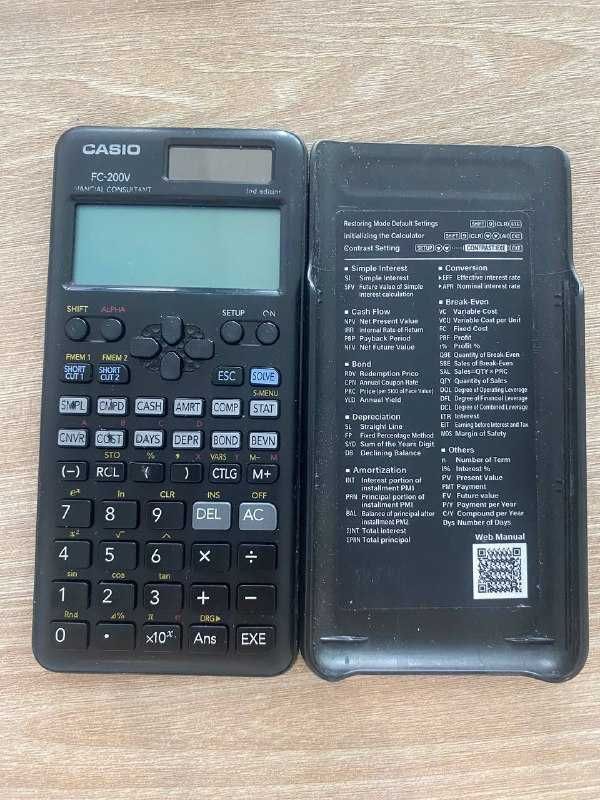 Casio FC-200V (2nd edition) – финансовый и инженерный калькулятор