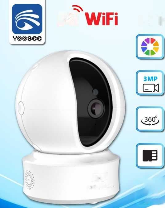 Wi-Fi Поворотная Интернет Камера 3MP c широким углом обзора