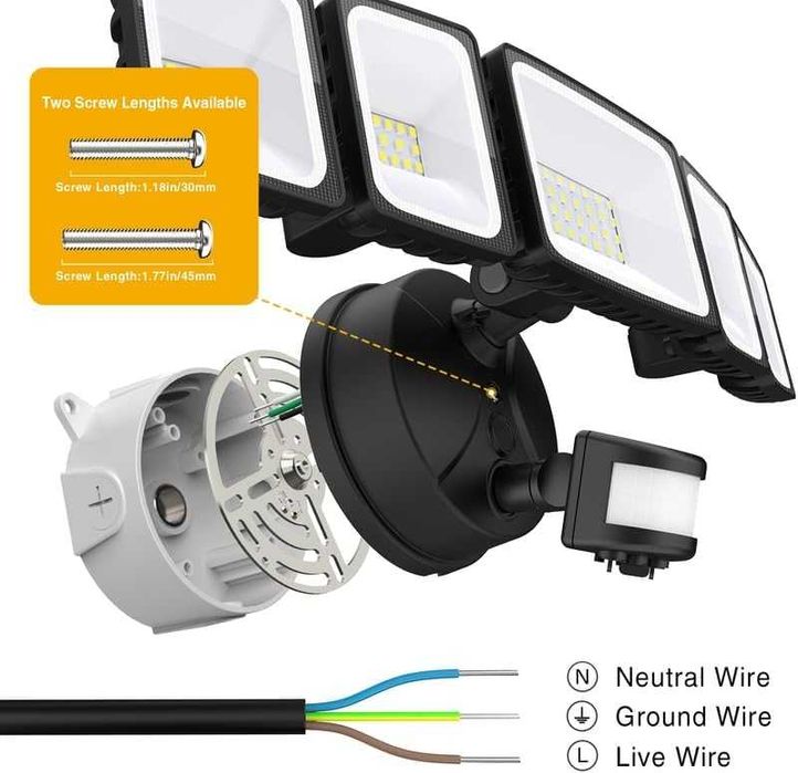 LED прожектори за къща/двор/градина (соларни и на 230V)