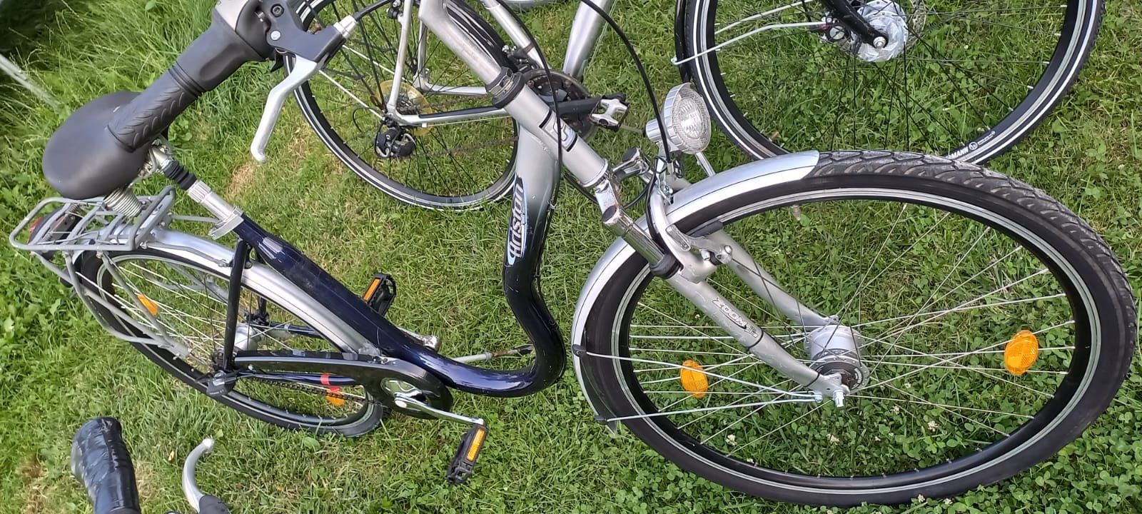 Bicicleta aluminu cu fara cadru schimbator dinam butuc roti 28"