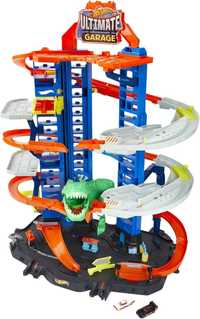 Hot Wheels  City Robo T Rex Megacity гараж с играчка  динозавър