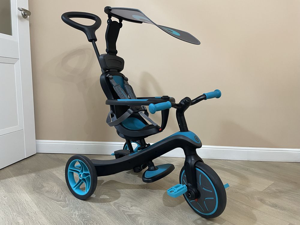 GLOBBER Велосипед-беговел TRIKE EXPLORER (4 IN 1) голубой (632-105)