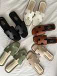 Papuci Slapi Hermes din piele culori si marimi diferite 36 37 38 39 40