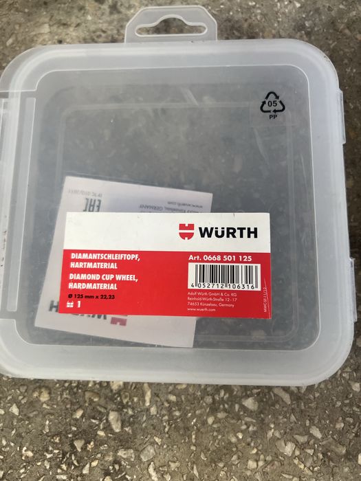 Vand discuri de slefuit beton Wurth zebra de 125 mm
