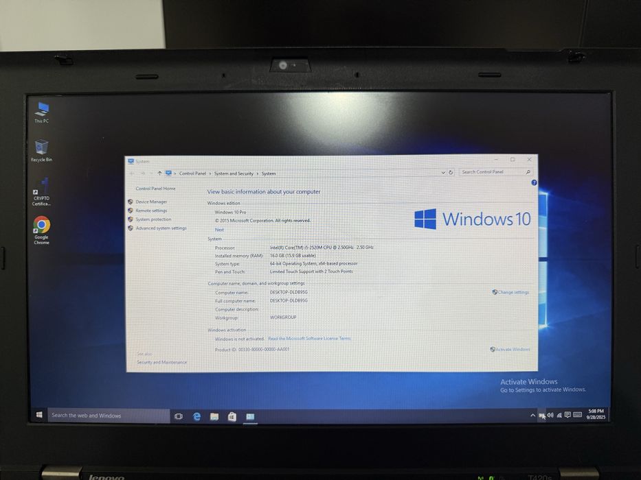 Laptop Lenovo T420s I5 / 16gb ram / SSD 500 gb