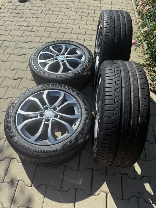 Set 4 Jante originale Mercedes 17” cu anvelope Continental Premium