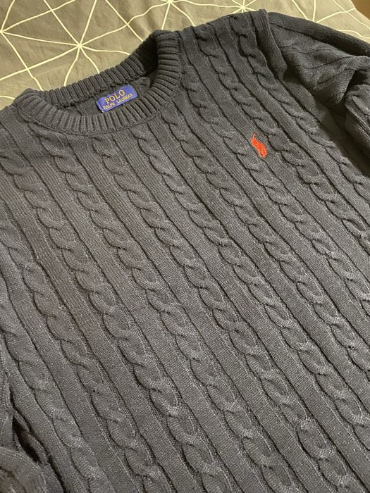 Pulover Ralph Lauren barbati bleumarin marimea M stare impecabila