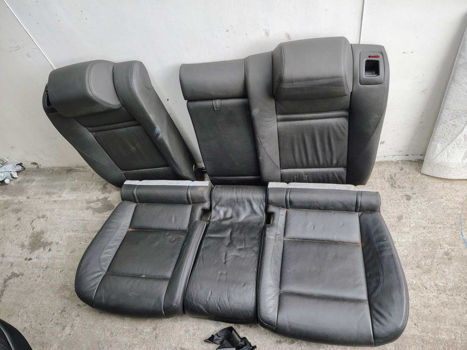 Черен кожен салон с подгрев Рекаро БМВ Х6 Е71