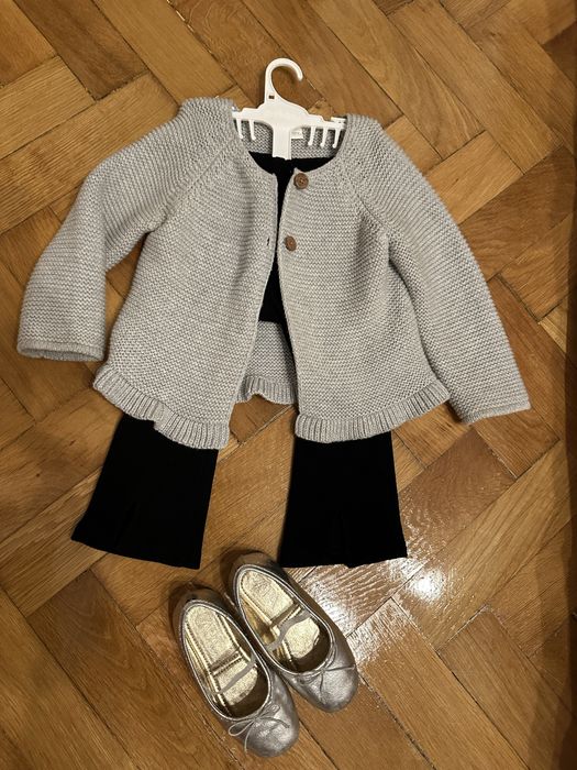 Tinuta fete 12-18 luni ZARA-NEXT cu balerini argintii