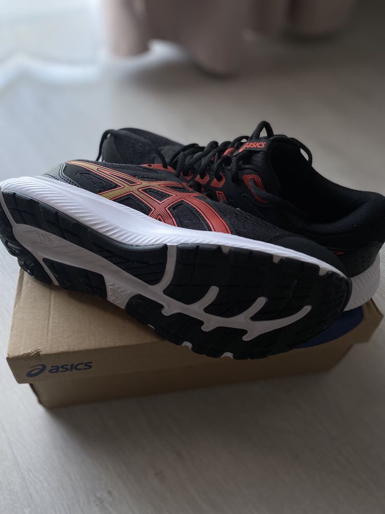 Asics - Pantofi pentru alergare Gel-Contend 8, Negru, Portocaliu, 8