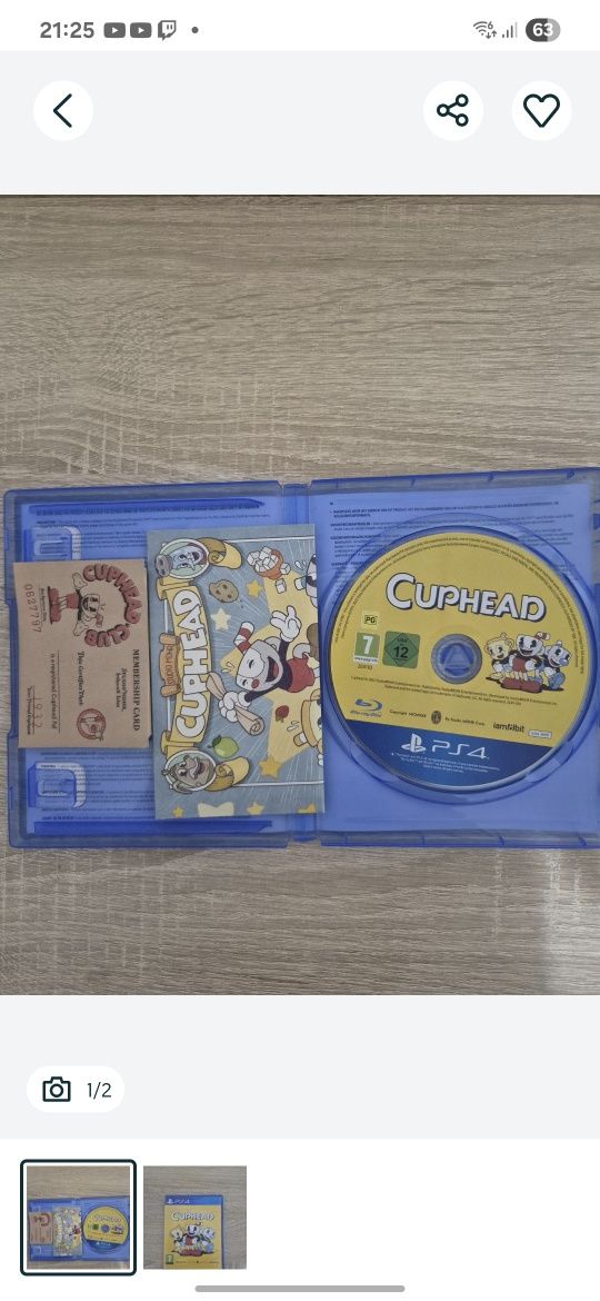 Диск пс 4 cuphead
