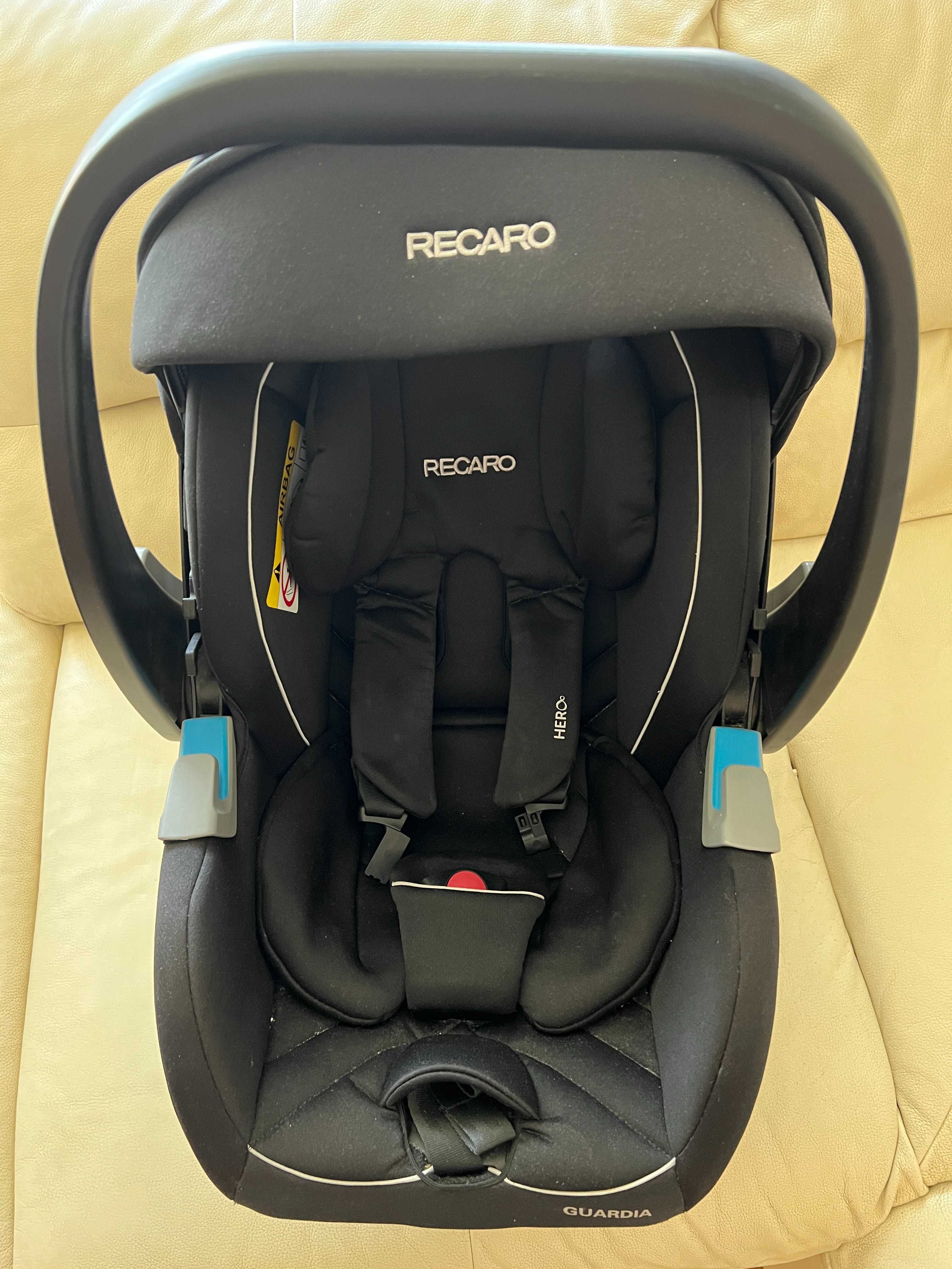 Детско Столче за кола Recaro Guardia (0–13 кг) + Isofix база като ново