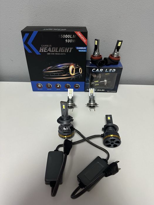 Becuri Led H7, H1, H11, Cadou un set de becuri led