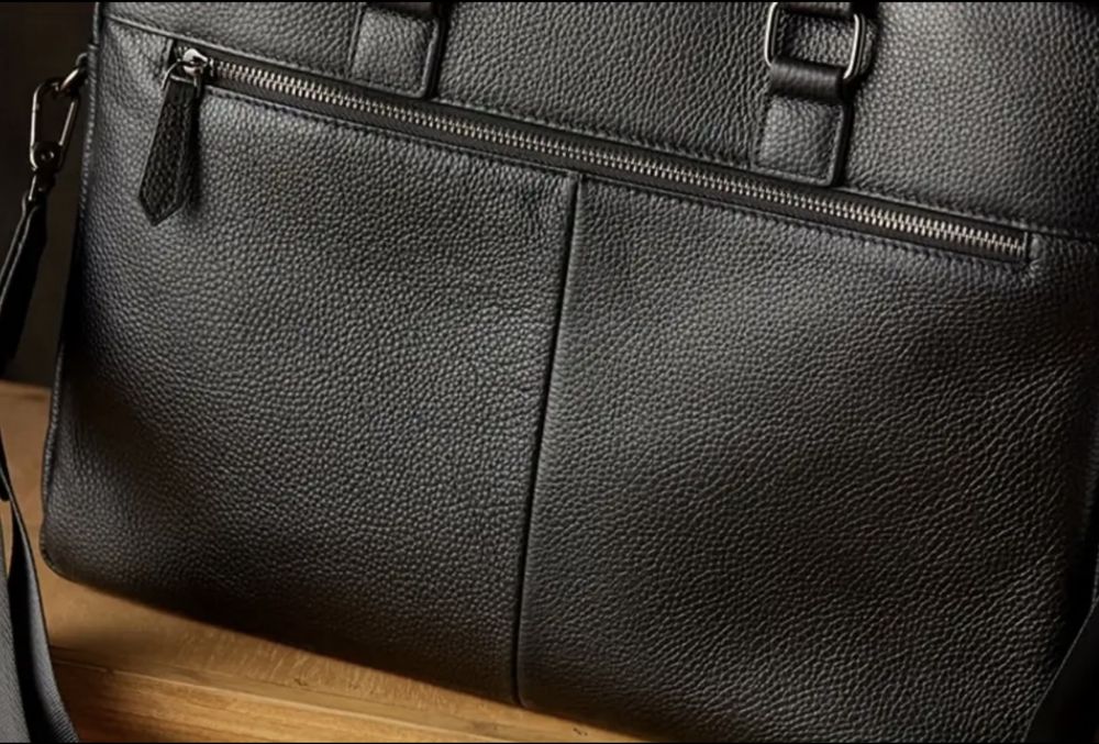 Мъжка изискана бизнес чанта за лаптоп15”/Луксозна, премиум естест.кожа