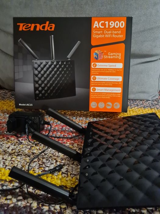 Router wireless Tenda AC15, 1900Mbps Dual-Band