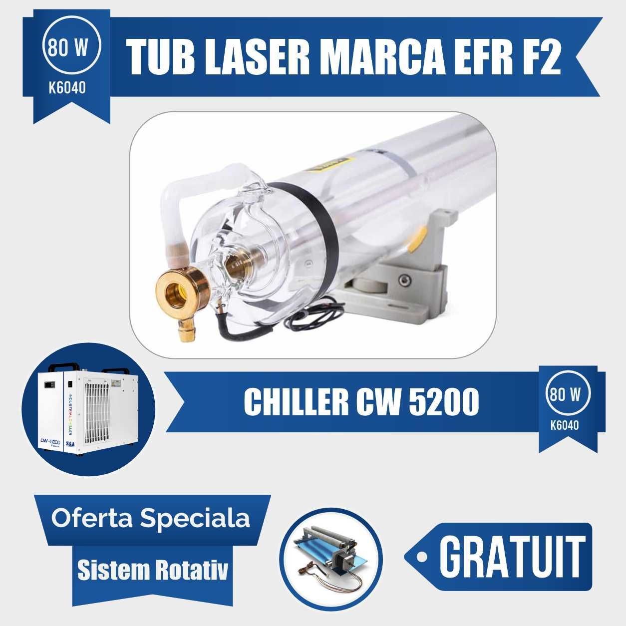GRAVATOR LASER 80W RUIDA - K6040 Tub Laser EFR F2 600x400mm
