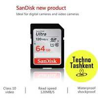 SanDisk Ultra 64gb SDXC UHS-I 120 Mb/s (Garantiya) (Dostavka bor)