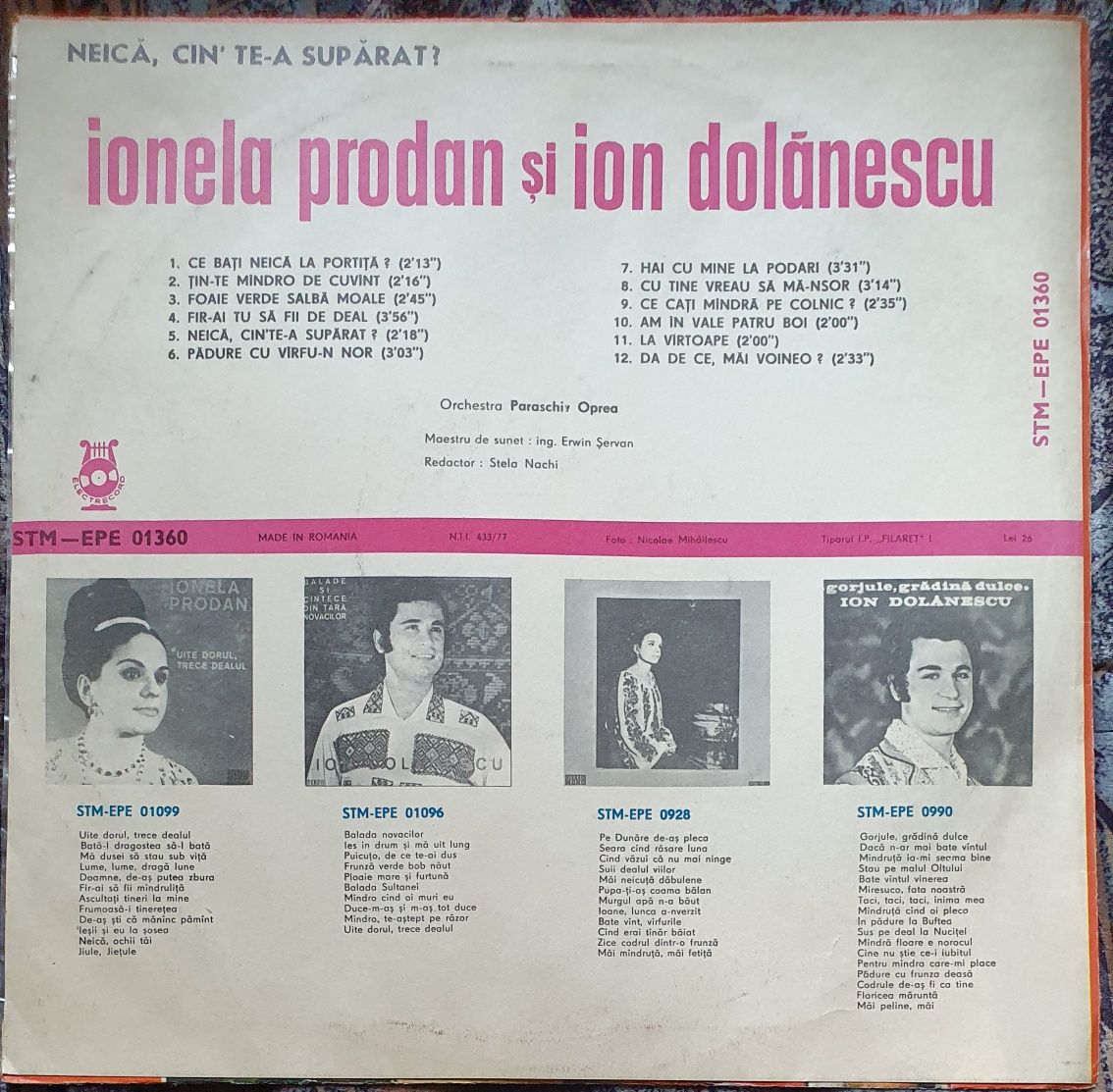 Discuri de vinil cu muzică populară