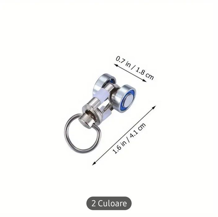Set de 20 calareti metalici / roti metalice pentru perdele
