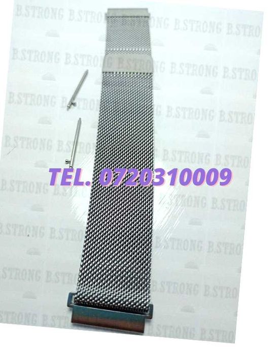 Bratara Ceas 22mm Magnetica Metalica Silver Sau Neagra