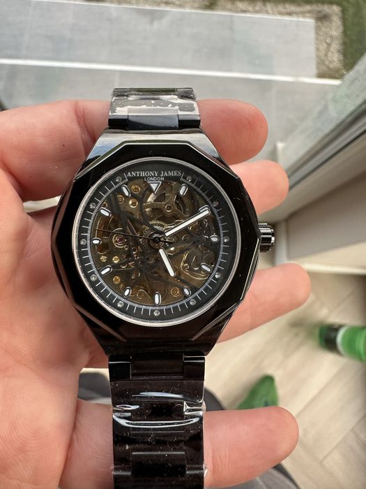 Ceas Anthony James Limited Edition Sports Skeleton Black.