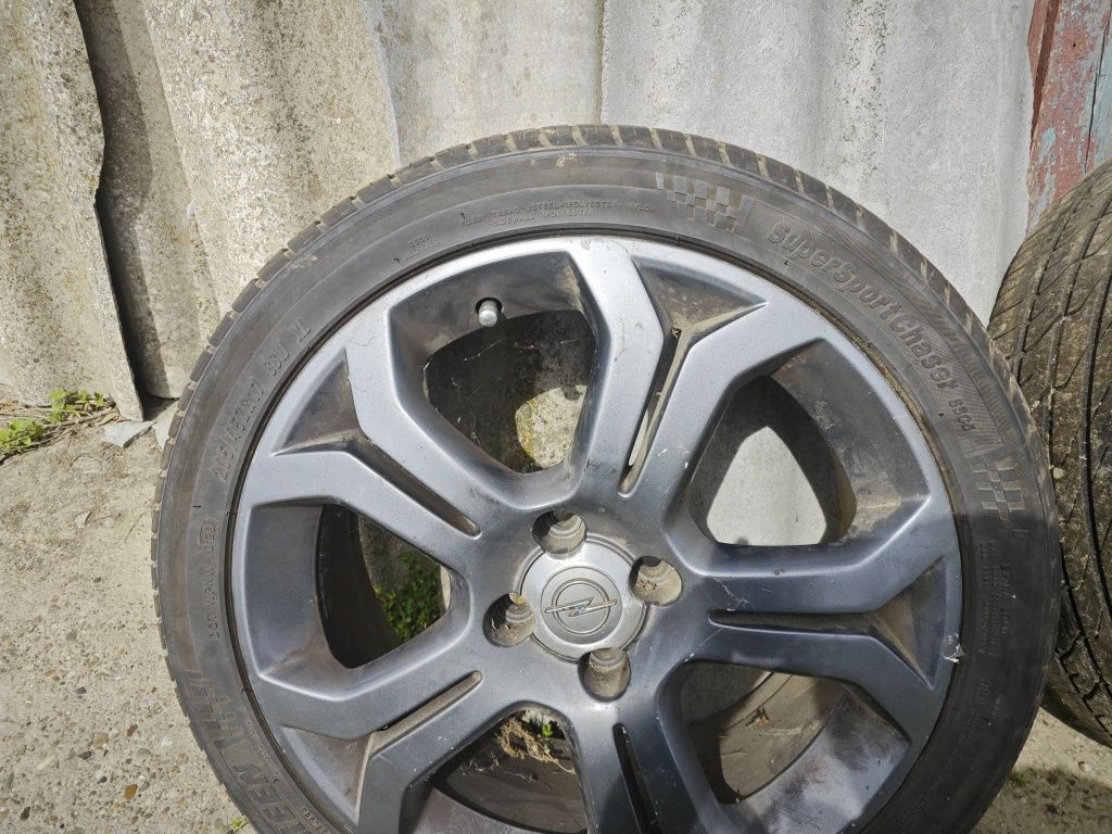 Jante auto 17" 4x100+ cauciucuri noi de vara 205/45zr 17