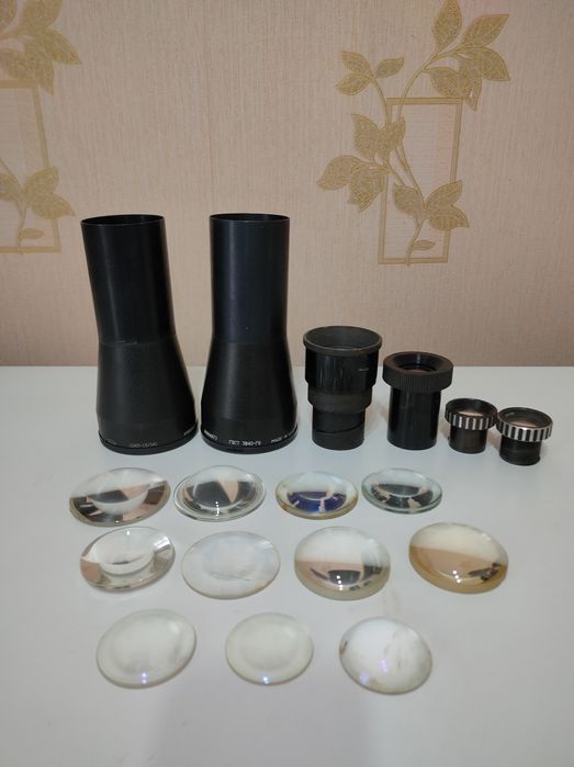 Объективы , линзы, увеличительные стекла советский СССР