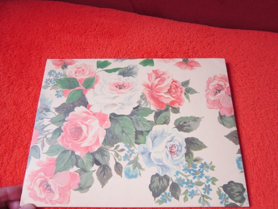 cadou inedit -set vintage cu flori- coli si plicuri retro "Rosalie"