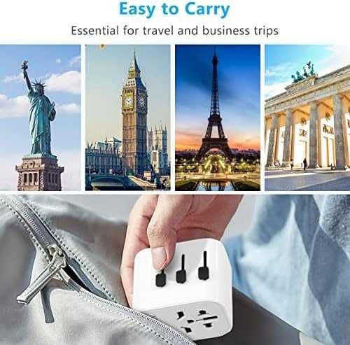 Нов Универсален адаптер за пътуване с USB и Type-C – UK EU US AU