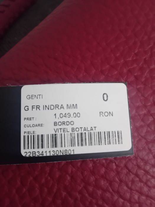 Geantă musette culoare bordo