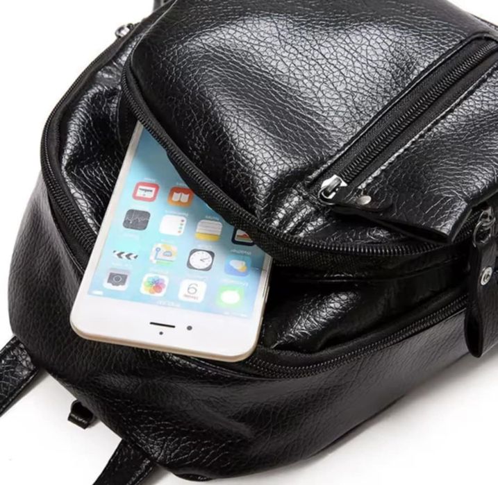 Нова малка дамска кожена раница за всекидневна употреба