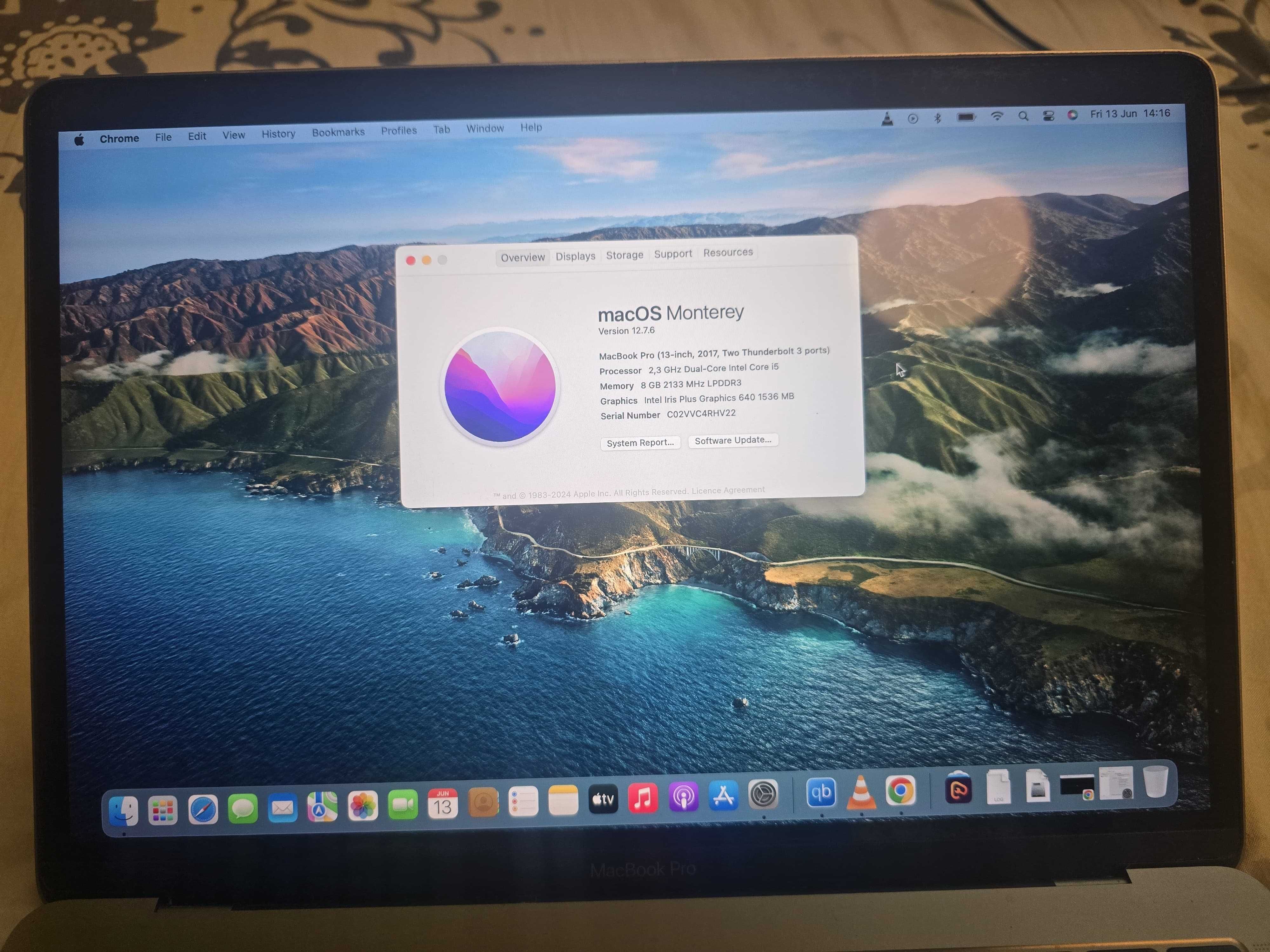 macbook pro 13inch 2017 A1708 i5-gen7
