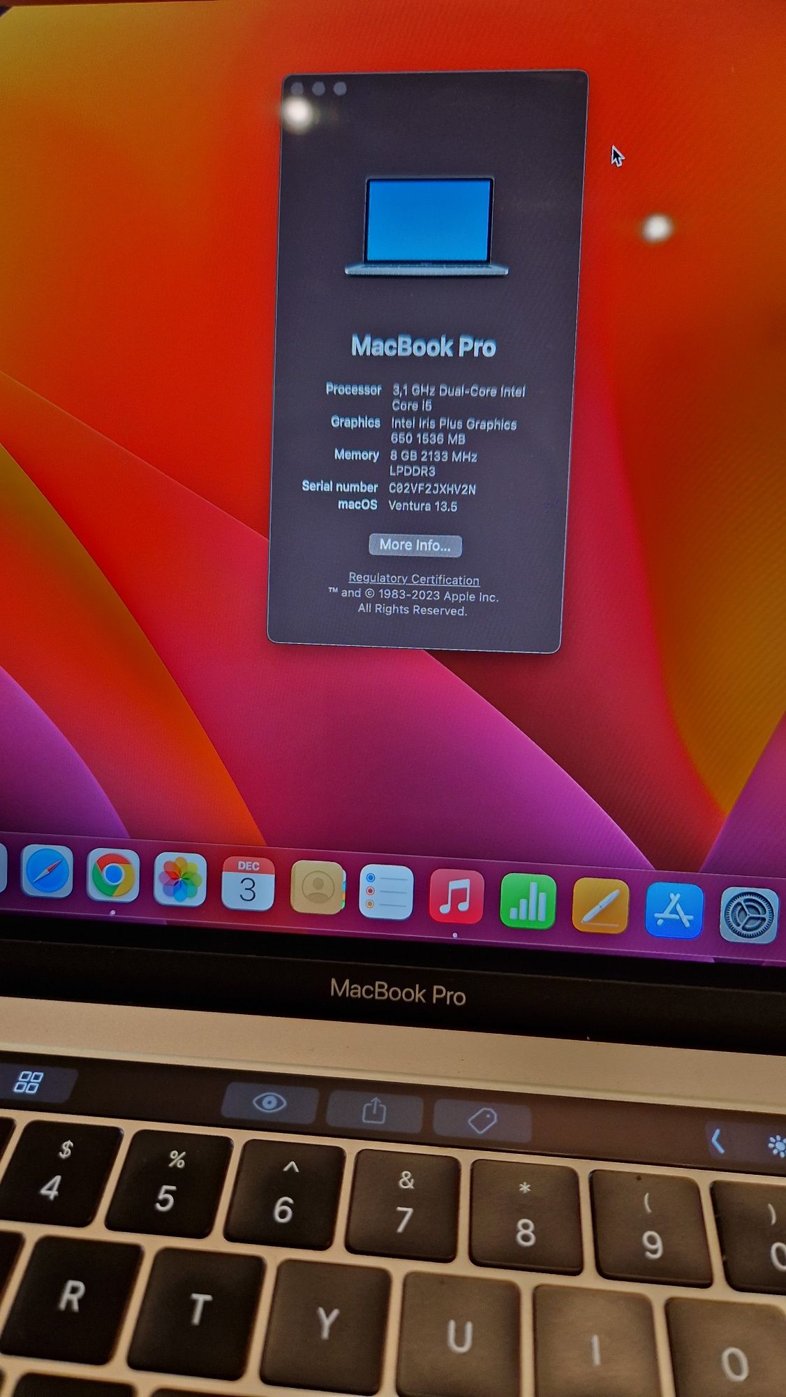 MacBook Pro 13-inch, 2017, Tuchbar