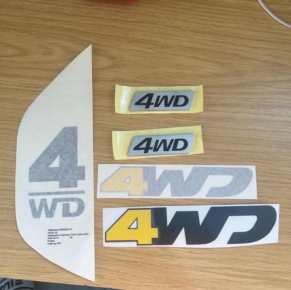 Stickere Duster 4 WD diverse modele