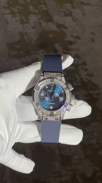 H3bl3t Fusion Chrono 38 MM Baterie Blue Navi Curea Silicon