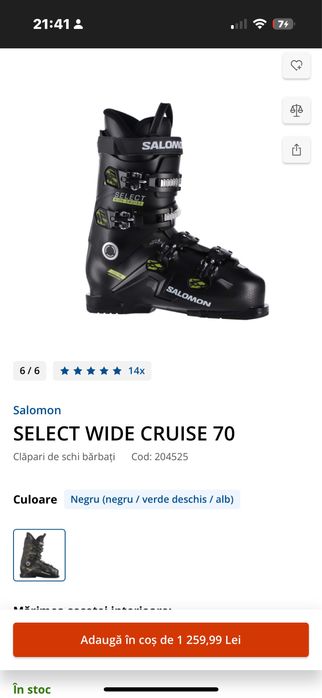 clapari salomon marime 27/27.5 purtati o singura data