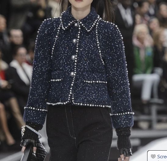 CHANEL блейзър сако жилетка с перлени копчета