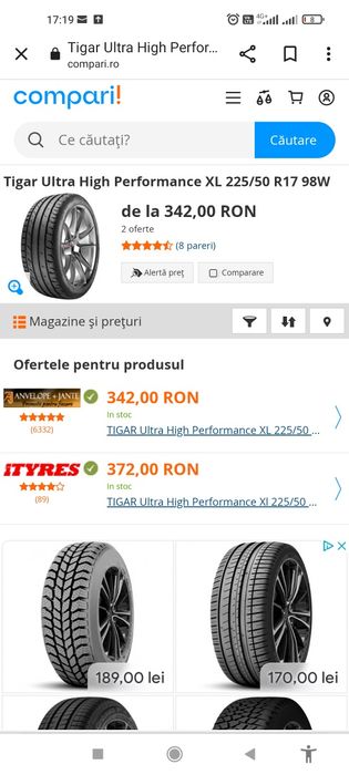 Anvelope tigar ultra Performance